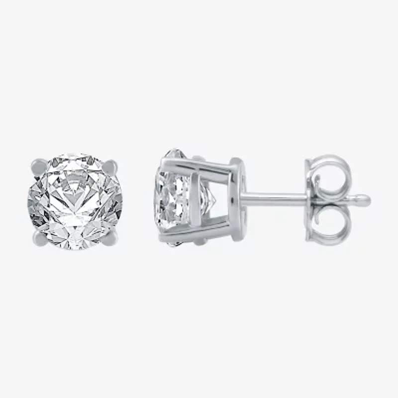 7/8 CT. T.W. Natural White Diamond 10K Gold Round Stud Earrings