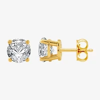 7/8 CT. T.W. Natural White Diamond 10K Gold Round Stud Earrings