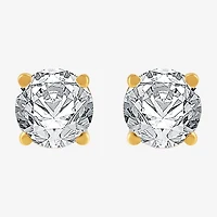 7/8 CT. T.W. Natural White Diamond 10K Gold Round Stud Earrings