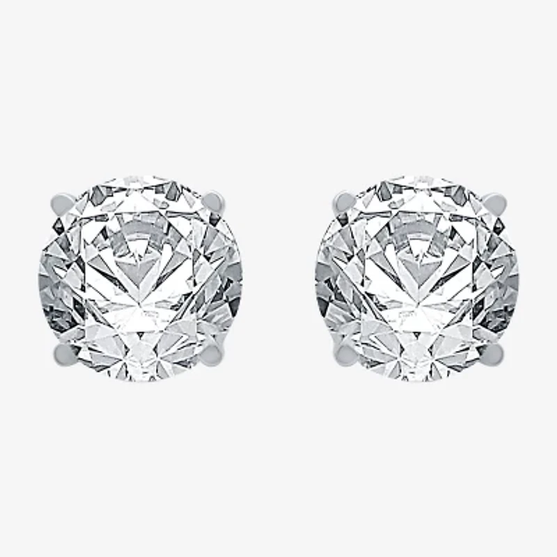 Ever Star (G / Vs1-Vs2) 4 CT. T.W. Lab Grown White Diamond 14K Gold Round Stud Earrings