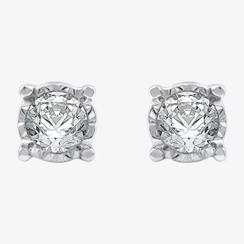 Ever Star (G / SI1-SI2) 1/3 CT.T.W. Lab-Grown Diamond 14K over SIlver or Sterling Round Stud Earrings