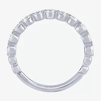 (G / Si2) Womens 2 CT. T.W. Lab Grown White Diamond 10K Gold Round Side Stone Bridal Set