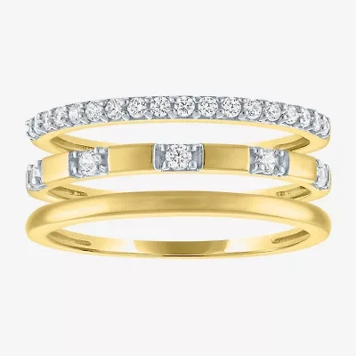 G-H / I1-I2) Womens 1/4 CT. T.W. Lab Grown White Diamond 10K Gold Band