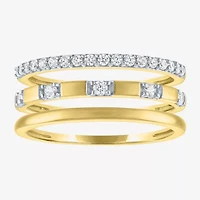 G-H / I1-I2) Womens 1/4 CT. T.W. Lab Grown White Diamond 10K Gold Band