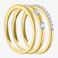 G-H / I1-I2) Womens 1/4 CT. T.W. Lab Grown White Diamond 10K Gold Band