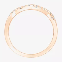 (G / Si2) Womens 1/4 CT. T.W. Lab Grown White Diamond 10K Gold Wedding Band