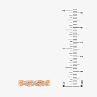 (G / Si2) Womens 1/4 CT. T.W. Lab Grown White Diamond 10K Gold Wedding Band