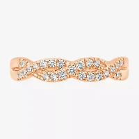 (G / Si2) Womens 1/4 CT. T.W. Lab Grown White Diamond 10K Gold Wedding Band