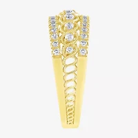 (G / Si2) Womens 7.5MM 1/2 CT. T.W. Lab Grown White Diamond 10K Gold Anniversary Band