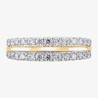 (G / Si2) Womens 1 CT. T.W. Lab Grown White Diamond 10K Gold Anniversary Wedding Band