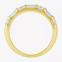 (G / Si2) Womens 21.5MM 1 CT. T.W. Lab Grown White Diamond 10K Gold Anniversary Band