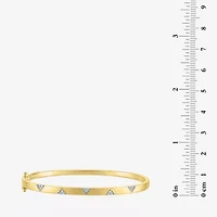 Diamond Addiction (G-H / I1-I2) Womens 1/10 CT. T.W. Lab Grown White Diamond 14K Gold Over Silver Sterling Silver Triangle Bangle Bracelet