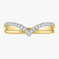 Diamond Addiction (G-H / I1-I2) Womens 1/10 CT. T.W. Lab Grown White 14K Gold Over Silver Sterling Cocktail Ring