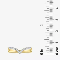 Diamond Addiction (G-H / I1-I2) Womens 1/10 CT. T.W. Lab Grown White 14K Gold Over Silver Sterling Cocktail Ring