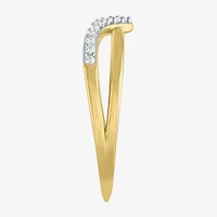 Diamond Addiction (G-H / I1-I2) Womens 1/10 CT. T.W. Lab Grown White 14K Gold Over Silver Sterling Cocktail Ring
