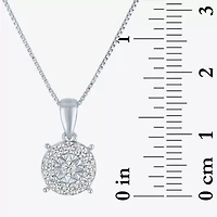 (G-H/ I1-I2) Womens 1/4 CT. T.W. Lab Grown White Diamond Sterling Silver Round 18 Inch Pendant Necklace