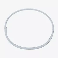 (I1-I2/ G-H) Womens 1/10 CT. T.W. Lab Grown White Diamond Wheat Sterling Silver Bangle Bracelet