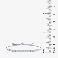 (I1-I2/ G-H) Womens 1/10 CT. T.W. Lab Grown White Diamond Sterling Silver Bolo Bracelet