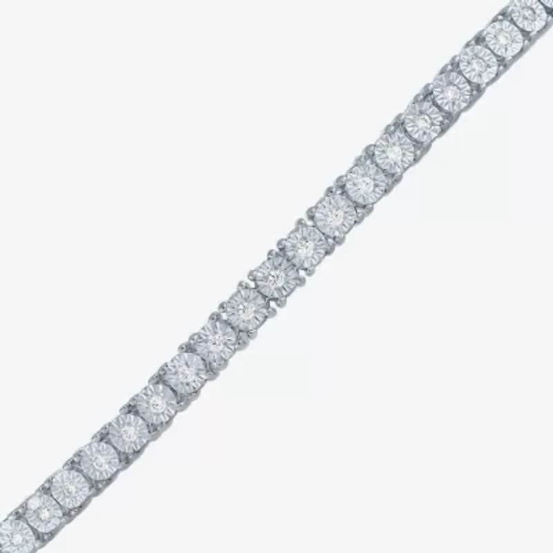 (I1-I2/ G-H) Womens 1/10 CT. T.W. Lab Grown White Diamond Sterling Silver Bolo Bracelet