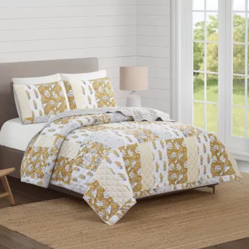 Modern Heirloom Saffron 3-pc. Quilt Set