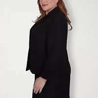 Alfred Dunner Classics Womens Regular Fit Plus Suit Jacket
