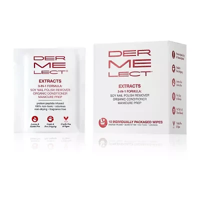 Dermelect 3 In 1 Soy Wipe Nail Polish Remover