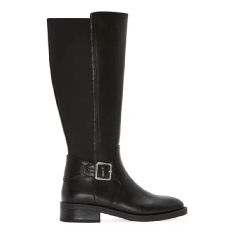 St. John's Bay Womens Toysen Wide Calf Stacked Heel Riding Boots