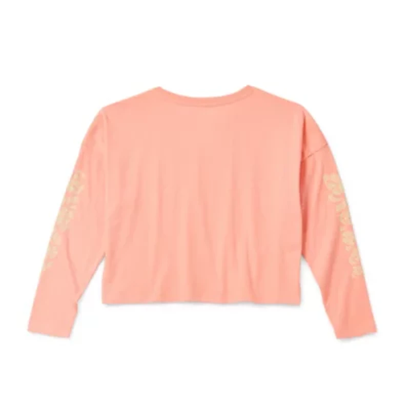 Roxy Big Kid Girls Crew Neck Long Sleeve Loose Fit Graphic T-Shirt