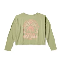 Roxy Big Kid Girls Crew Neck Long Sleeve Loose Fit Graphic T-Shirt