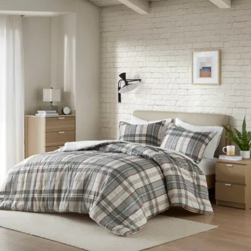 Intelligent Design Liam Plaid Duvet Cover Set