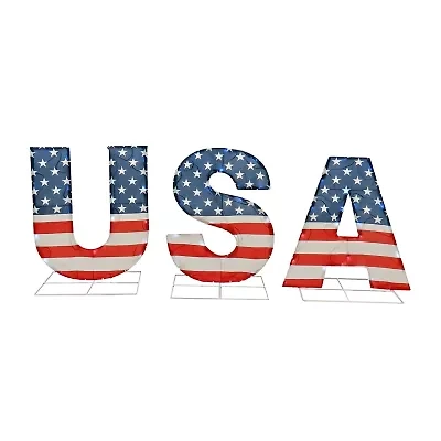 National Tree Co. 18" Usa Light Up Christmas Porch Sign