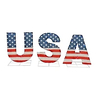 National Tree Co. 18" Usa Light Up Christmas Porch Sign