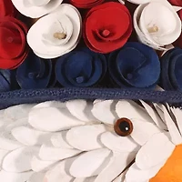 National Tree Co. 14in Patriotic Eagle Hanging Christmas Porch Sign