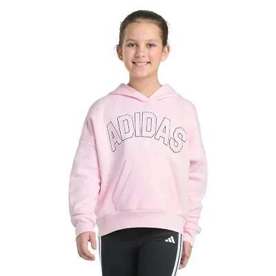 adidas Big Kid Girls Long Sleeve Fleece Active Hoodie