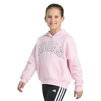 adidas Big Kid Girls Long Sleeve Fleece Active Hoodie