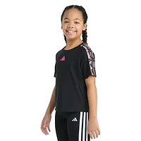 adidas Big Kid Girls Crew Neck Short Sleeve Regular Fit Graphic T-Shirt