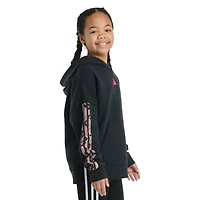 adidas Big Kid Girls Long Sleeve Embroidered Fleece Hoodie