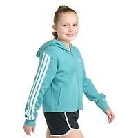adidas Big Kid Girls Fleece Lightweight Jacket