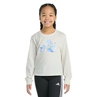 adidas Big Kid Girls Crew Neck Long Sleeve Graphic T-Shirt