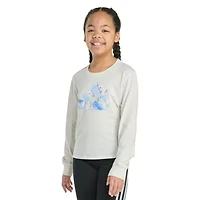 adidas Big Kid Girls Crew Neck Long Sleeve Graphic T-Shirt