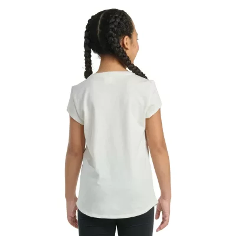 adidas Big Kid Girls Crew Neck Short Sleeve Regular Fit Graphic T-Shirt