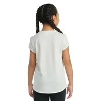 adidas Big Kid Girls Crew Neck Short Sleeve Regular Fit Graphic T-Shirt