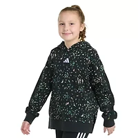 adidas Big Kid Girls Long Sleeve Embroidered Fleece Active Hoodie