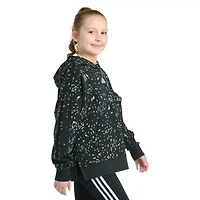 adidas Big Kid Girls Long Sleeve Embroidered Fleece Active Hoodie