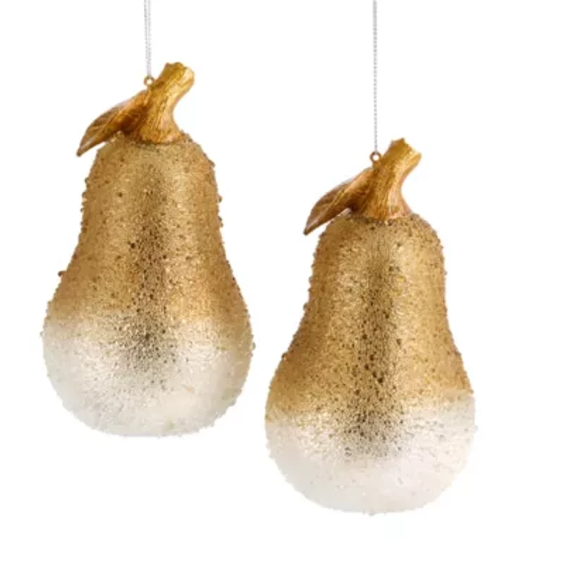 North Pole Trading Co. Pearl Set 2-pc. Christmas Ornament