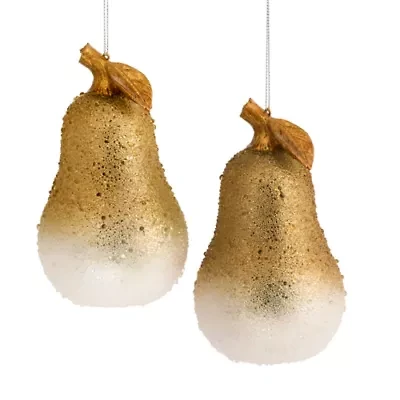 North Pole Trading Co. Pearl Set 2-pc. Christmas Ornament