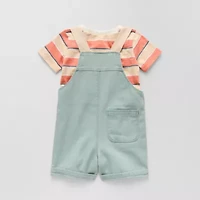 Little Lad Baby Boys 2-pc. Shortall Set