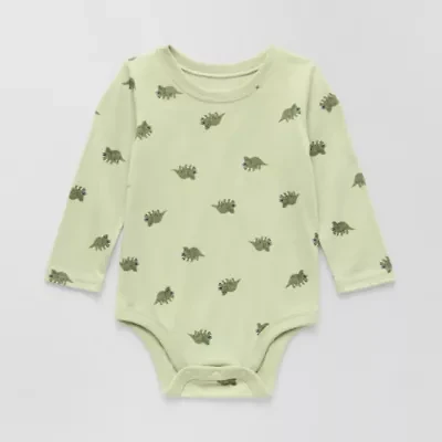 Okie Dokie Baby Boys Round Neck Long Sleeve Bodysuit