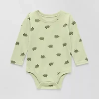 Okie Dokie Baby Boys Round Neck Long Sleeve Bodysuit