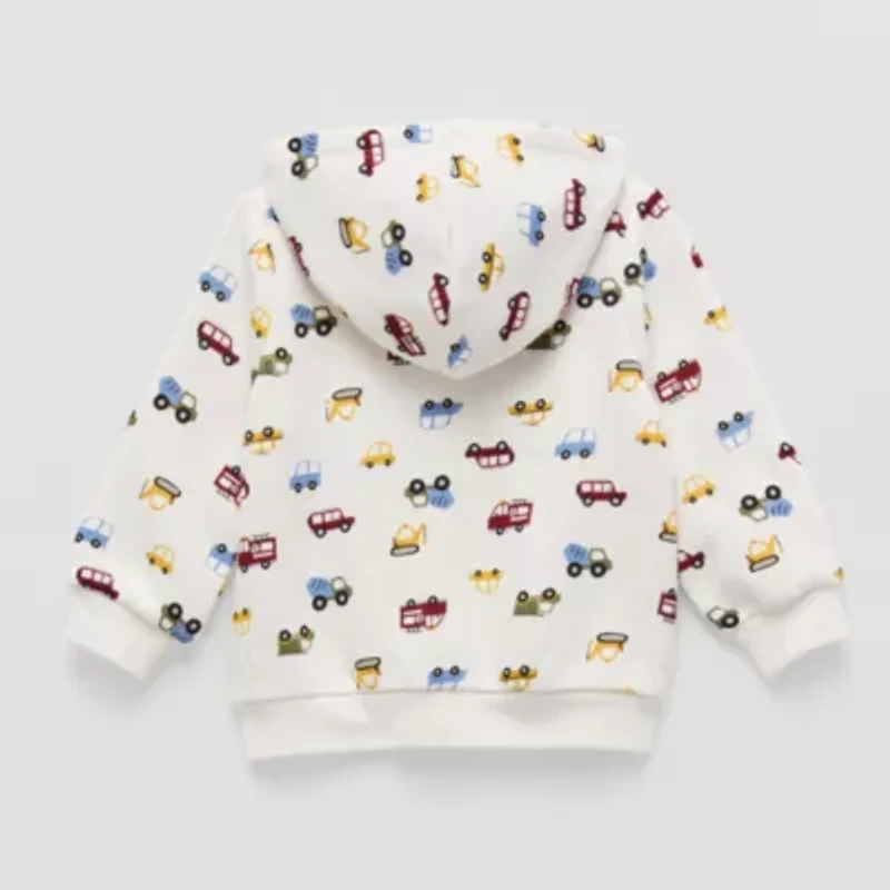 Okie Dokie Baby Boys Fleece Hooded Lightweight Jacket